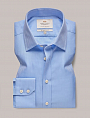 Hawes & Curtis Herringbone Blue Single Cuff 